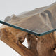 Bruce Coffee Table | 50" Tempered Glass Top | Teak Root Base | Brown