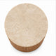 Bruce End Table | Round Onyx Stone Top | Solid Teak Wood Tile Base 22"
