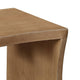 Bruce Rectangular Live-Edge End Table with Glass Leg | Brown Wood 24"