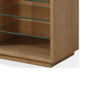Bruce TV St& Media Cabinet | Glass Shelves & Storage | Bisque Wood 84"