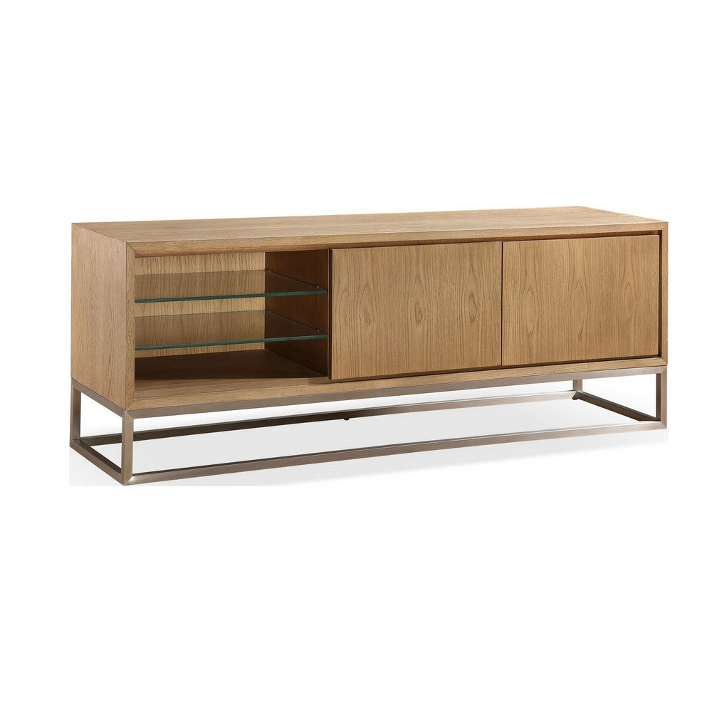 Bruce TV St& Media Cabinet | Storage & Shelves | Steel | Brown 74"