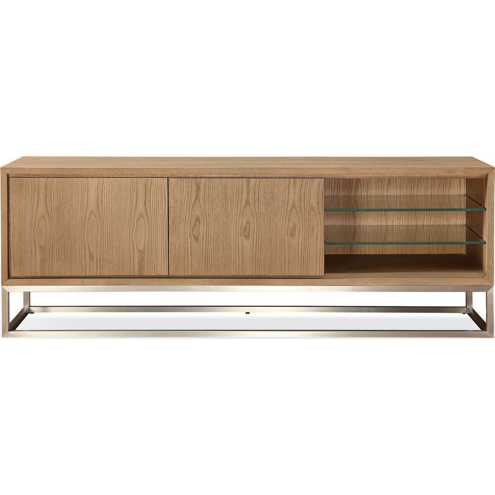 Bruce TV St& Media Cabinet | Storage & Shelves | Steel | Brown 74"