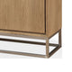 Bruce Sideboard | Adjustable Shelves | Stainless Steel | Brown Wood 70"