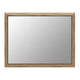 Bruce Coastal Modern Wall-Dresser Mirror with Glass | Bisque Rubberwood 38x40