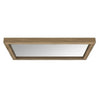 Bruce Coastal Modern Wall-Dresser Mirror with Glass | Bisque Rubberwood 38x40