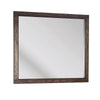Enzo Wall-Dresser L&scape Mirror with Beveled Glass | Brown Wood 38x45