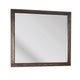 Enzo Wall-Dresser L&scape Mirror with Beveled Glass | Brown Wood 38x45