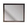 Enzo Wall-Dresser L&scape Mirror with Beveled Glass | Brown Wood 38x45