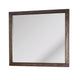 Enzo Wall-Dresser L&scape Mirror with Beveled Glass | Brown Wood 38x45