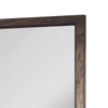 Enzo Wall-Dresser L&scape Mirror with Beveled Glass | Brown Wood 38x45