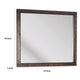 Enzo Wall-Dresser L&scape Mirror with Beveled Glass | Brown Wood 38x45