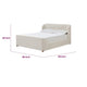 Kaven Queen Platform Bed | Shelter-Style Headboard | Tan Linen-Polyester