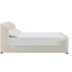 Kaven King Platform Bed | Shelter-Style Headboard | Tan Linen-Polyester