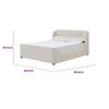 Kaven King Platform Bed | Shelter-Style Headboard | Tan Linen-Polyester
