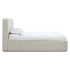 Ziya Queen Platform Bed | Floating Base | Rolled Edges | Ricotta Boucle