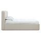 Ziya Queen Platform Bed | Floating Base | Rolled Edges | Ricotta Boucle