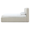 Ziya Queen Platform Bed | Floating Base | Rolled Edges | Ricotta Boucle