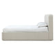 Ziya Queen Platform Bed | Floating Base | Rolled Edges | Ricotta Boucle