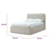 Ziya Queen Platform Bed | Floating Base | Rolled Edges | Ricotta Boucle