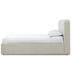Ziya Queen Platform Bed | Floating Base | Rolled Edges | Ricotta Boucle