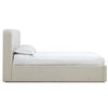 Ziya Queen Platform Bed | Floating Base | Rolled Edges | Ricotta Boucle