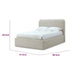 Ziya Queen Platform Bed | Floating Base | Rolled Edges | Ricotta Boucle