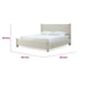 Kizo Queen Upholstered Platform Bed | Short Poster Design | Ivory Boucle
