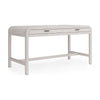 Danny Writing Desk | 2 Drawers | Waterfall Edges | White Solid Wood 60"