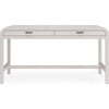 Danny Writing Desk | 2 Drawers | Waterfall Edges | White Solid Wood 60"