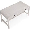 Danny Writing Desk | 2 Drawers | Waterfall Edges | White Solid Wood 60"