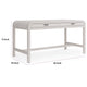 Danny Writing Desk | 2 Drawers | Waterfall Edges | White Solid Wood 60"