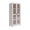Danny Bookcase | Glass Door | Adjustable Shelves | Sugar White Wood 78"
