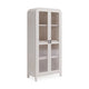 Danny Bookcase | Glass Door | Adjustable Shelves | Sugar White Wood 78"
