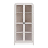 Danny Bookcase | Glass Door | Adjustable Shelves | Sugar White Wood 78"