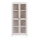 Danny Bookcase | Glass Door | Adjustable Shelves | Sugar White Wood 78"