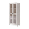 Danny Bookcase | Glass Door | Adjustable Shelves | Sugar White Wood 78"