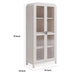 Danny Bookcase | Glass Door | Adjustable Shelves | Sugar White Wood 78"