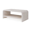 Danny Coffee Table with Shelf | Waterfall Design | Sugar Wood 48"