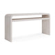 Danny Console Table with Shelf | Waterfall Design | Sugar Wood 60"