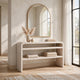 Danny Console Table with Shelf | Waterfall Design | Sugar Wood 60"