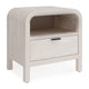 Danny Nightst& | 1 Drawer & Shelf | USB Ports | White Meranti Wood