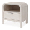 Danny Nightst& | 1 Drawer & Shelf | USB Ports | White Meranti Wood
