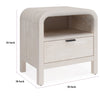 Danny Nightst& | 1 Drawer & Shelf | USB Ports | White Meranti Wood