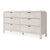 Danny 68" Wide Dresser with 6 Drawers | Black Metal | Off-White Wood