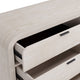 Danny 68" Wide Dresser with 6 Drawers | Black Metal | Off-White Wood