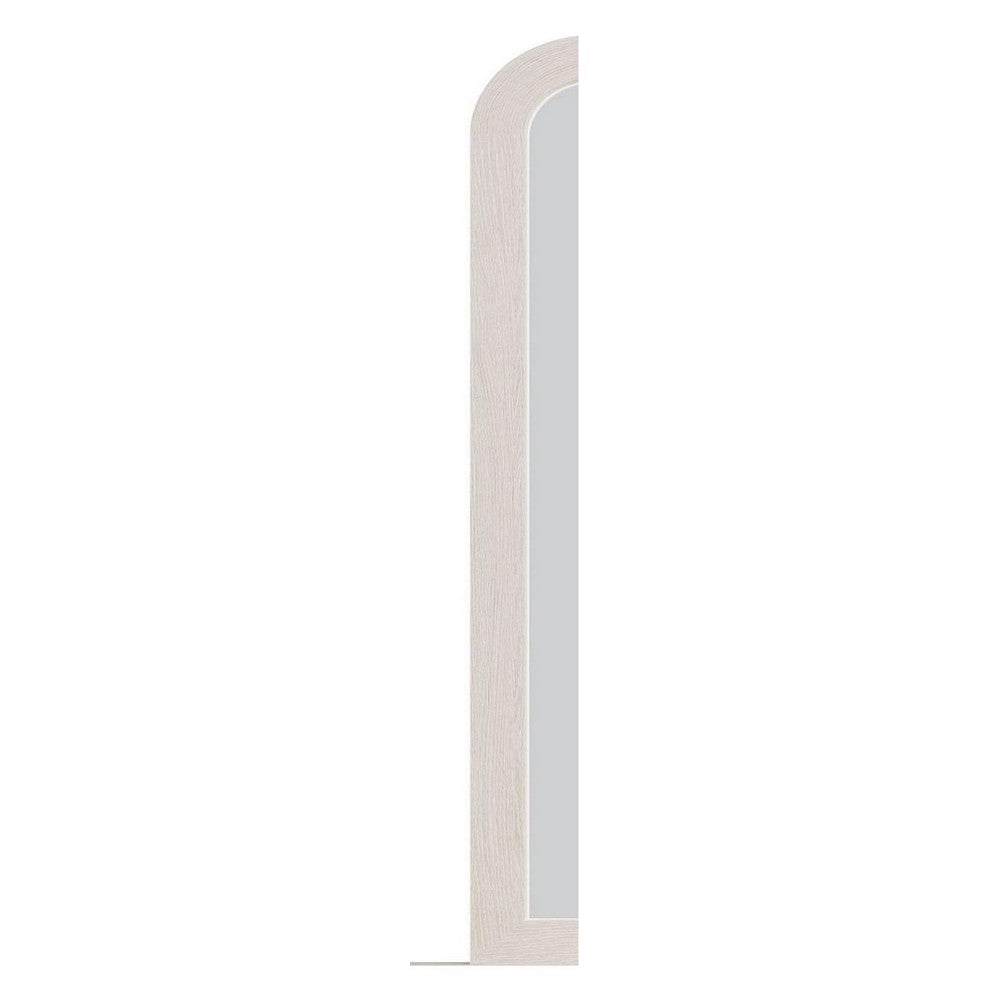 Danny Coastal Wall-Dresser Mirror | Beveled Glass | White MDF-Solid Wood 37x42