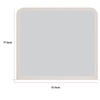 Danny Coastal Wall-Dresser Mirror | Beveled Glass | White MDF-Solid Wood 37x42