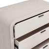 Danny Tall Dresser Chest with 5 Drawers | Black Metal | Off-White Wood