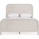 Danny King Platform Bed with Waterfall Design | Off-White Solid Wood
