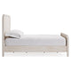 Danny King Platform Bed with Waterfall Design | Off-White Solid Wood